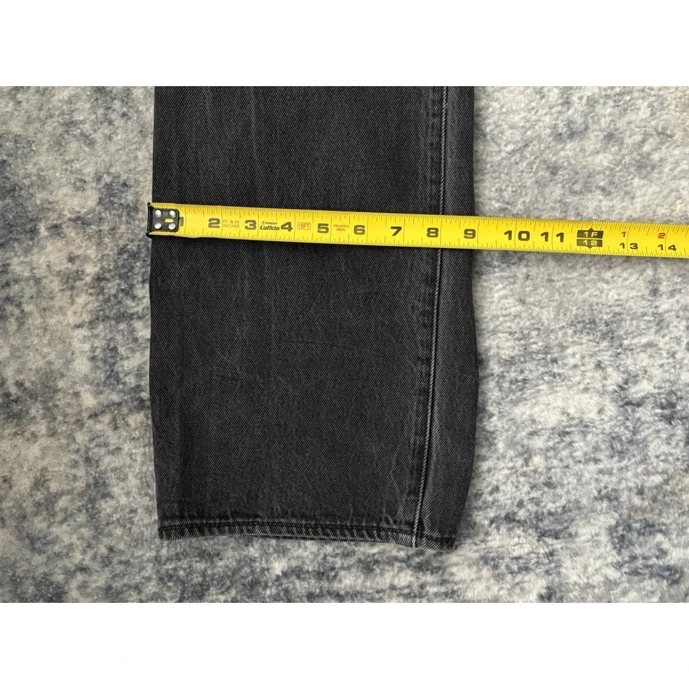 Levis 501 Jeans Mens 40x34 (Fits 38x32) Black Denim Straight Leg Button‎ Fly